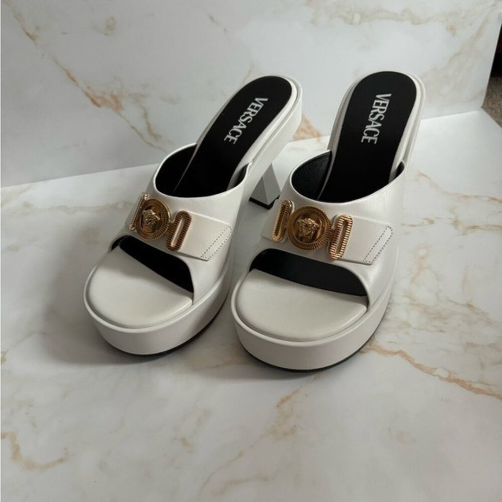 Versace Medusa Logo Heel Sandals